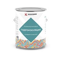 Гидроизоляция Ecoroom Hydroneed Pro, 1 кг, полиуретановая универсальная с армирующим волокном, банка